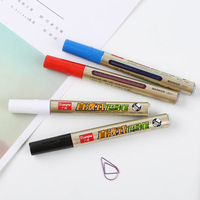 Marqueur blanc à base d'huile MK400 4 couleurs (noir rouge bleu) Stylo de contour pour notes papier Vente en gros Matériel PP