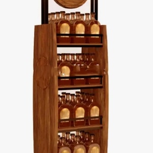 New Design Five Layers Supermarket Wooden Shelf PP Material Bread <b>Display</b> <b>Rack</b> with Cutting Processing Service - Product Image 2