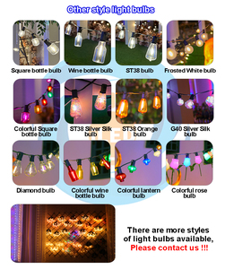 Guirnalda de luces para exteriores de 50 pies, festón transparente, Bombilla de globo, luces navideñas, <span class=keywords><strong>guirnaldas</strong></span> de hadas para Patio, <span class=keywords><strong>guirnaldas</strong></span> de calle para decoraciones de Año Nuevo - Product Image 2