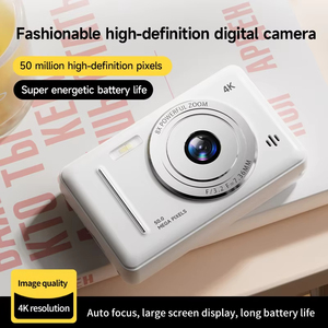Appareil photo numérique portable rétro CCD 4K, 50 <span class=keywords><strong>millions</strong></span> de pixels, double flash, mise au point automatique, anti-vibration intelligent, MicroSD, zoom optique 7,1x-16x - Product Image 3