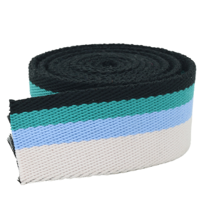 4 Colors Combination Strap 38mm High Tenacity 100% Polyester Striped Roll Strip <b>Webbing</b> for Outdoor Belts Home Textile & Bags - Product Image 1