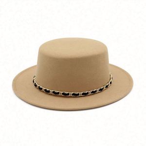 Sombrero de Vaquero de Paja de Poliéster de Alta Calidad para Invierno, con Ala Ancha y Parte Superior Plana, Logotipo Personalizado, para Mujer, Viajes, Fiestas, Uso en las Cuatro Estaciones - Product Image 4