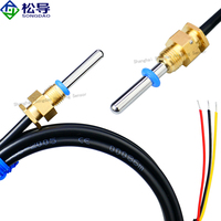 Thermistance NTC10K sonde étanche écrou en cuivre DS18B20 capteur de température pour compteur de chaleur à ultrasons