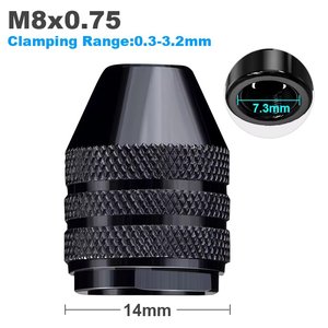 Adaptateur de <span class=keywords><strong>mandrin</strong></span> de perceuse sans clé M7 M8 Mini, pince à vis 0,3-3,2 mm, à changement rapide, à trois griffes, manuel, en cuivre, 30000 - Product Image 4
