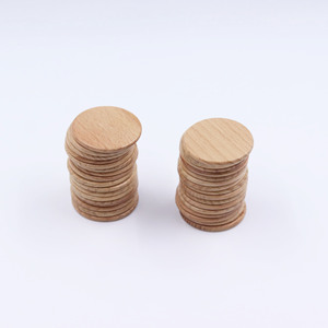 Customizable Patterns Wooden Round Chips for Strategic Gameplay Wooden Round Circle Board <b>Game</b> Tokens - Product Image 3
