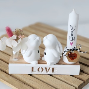 1PC tình yêu Bunny 3D Silicone khuôn cho nến làm, phục sinh động vật bức tượng nhỏ, dễ thương thạch cao & nhựa đúc, trang trí nội thất thủ công cụ - Product Image 6