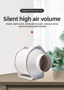 Ventilateur de gaine à flux incliné silencieux, flexible et économe en énergie pour cuisine, serre de culture, salle de bain, avec régulation de vitesse et design moderne - Product Image 3