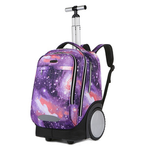 Sac à dos à roulettes avec grandes roues pour monter les escaliers, grande capacité, sac à dos scolaire résistant à l'eau pour étudiants - Product Image 1