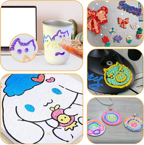 Venta caliente DIY 6 colores <span class=keywords><strong>pintura</strong></span> de tela 3D <span class=keywords><strong>pintura</strong></span> textil acrílica permanente en neón <span class=keywords><strong>para</strong></span> artes creativas y pinturas de <span class=keywords><strong>ropa</strong></span> - Product Image 5