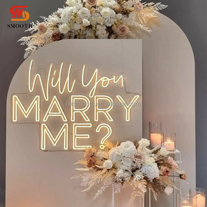 SMOOTH Will You Marry Me Neon Light Sign Proposal Hanging White Text Display Light Board Custom <b>Letter</b> - Product Image 2