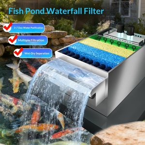 Bassin extérieur rectangulaire moderne en acier inoxydable pour usage domestique, système de circulation d'eau automatique intelligent, grand <span class=keywords><strong>aquarium</strong></span> externe - Product Image 3