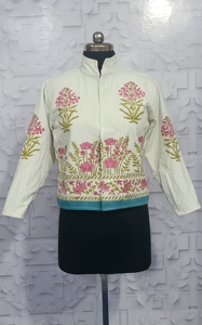 Chaqueta larga Suzani con estampado en lona para mujer, estilo bohemio, gitano, Crewel, ideal para primavera, festivales, regalo especial. - Product Image 3