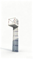 Plateforme élévatrice industrielle pour marchandises lourdes avec entraînement hydraulique, hauteur de levage de 2 à 10 m, capacité de 500 kg