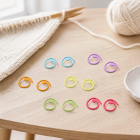 20 marqueurs de mailles circulaires en métal à verrouillage, breloques pour planificateur, accessoires de tricot et de crochet DIY