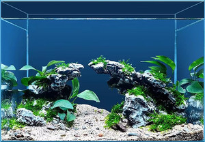 Une belle roche bicolore rouge et noire pour l'aménagement paysager des aquariums - Product Image 2