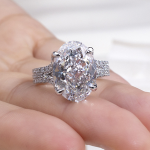 Sẵn sàng giao hàng Nhẫn cưới/nhẫn đính hôn vàng 18K dành cho nữ, kim cương nhân tạo đặt làm riêng MSR-1264 - Product Image 2