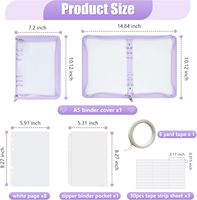 A5 Insets Seiten Polnische Swatch Container Verpackungs halter Fall Display Book Fake Drücken Sie auf Nail Binder Storage Organizer mit Klebeband