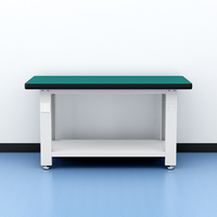 Table de travail industrielle antistatique robuste en acier avec pieds réglables pour atelier d'usine électronique