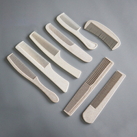 Peigne à cheveux portable biodégradable en paille de blé pour femmes, petit format, jetable, pour usage hôtelier, couleur et logo personnalisables, vente en gros