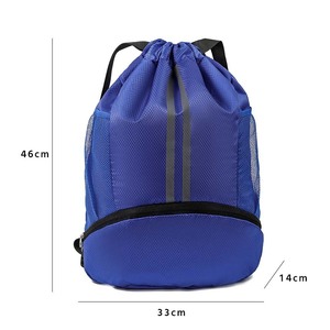 Yi Jie <b>Drawstring</b> <b>Backpack</b> Large Wet Dry Separation Shoe Compartment Basketball Soccer Bag Travel Storage Bag - Product Image 2