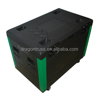 Dragonstage HDPE plastique détachable imperméable au feu empilable vide noir Led éclairage de scène Floor Flight Case