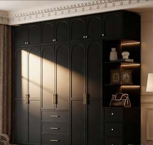 Armoire flottante moderne personnalisée BALOM, meubles de chambre à coucher, dressing avec rangement caché et porte miroir - Product Image 6