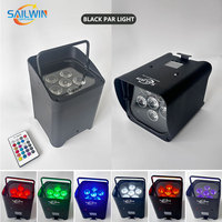 CE Sailwin Lumière de Scène DMX 6x18W RGBWA UV pour DJ Mariage, Équipement d'Éclairage de Scène sans Fil à Batterie LED Uplight Wi-Fi