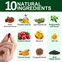 Complément alimentaire à l'extrait de palmier nain 4000 mg, marque privée, capsules de palmier nain naturel pour hommes, soutien à la santé de la prostate