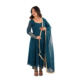 New Launching Women Georgette With Sequence Embroidery Work Anarkali Gown - Product Image 1