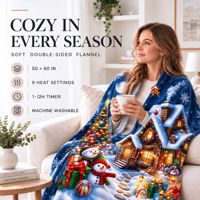 Couverture en flanelle polaire douce et chaude pour canapé et lit, décoration de Noël, vente en gros personnalisée