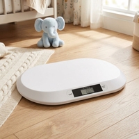 Balance numérique pour animaux domestiques, grande plateforme ronde, balance électronique précise pour chaton, chiot, petit animal, bébé