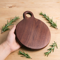 Planche à découper en bois de noyer noir, planche à découper solide en bois pour aliments pour bébés et fruits, plateau en bois sans peinture, petite planche à pain en bois massif