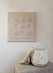 Tenture murale confortable dans un ton neutre, œuvre d'art de maison bohème, art esthétique pour la chambre à coucher - Product Image 5