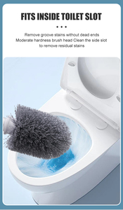 Commode <strong>Toilet</strong> Cleaner Set Household Round White Simple Style <strong>Aluminum</strong> / Plastic Independently Hung <strong>Toilet</strong> <strong>Brush</strong> - Product Image 4