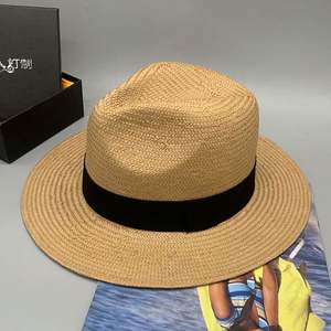 Paper <b>Straw</b> Wide Brim <b>Fedora</b> Hat High Quality Panama Hat Summer Women Men Sun Hat - Product Image 4