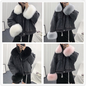 TONGYANG Warm Bomber <strong>Women</strong> Winter <strong>Jacket</strong> Coat Female Jeans <strong>Jacket</strong> Basic Ladies Top Windbreaker <strong>Denim</strong> <strong>Jackets</strong> Overcoat Plus Size - Product Image 5