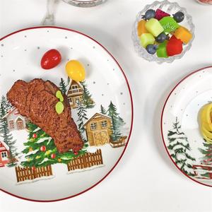 Exquisito juego de vajilla de cerámica de 12 piezas: diseños múltiples duraderos, elegantes y ecológicos, fáciles de limpiar. Venta directa de fábrica. - Product Image 5