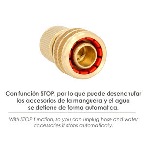 Connettore per Tubo in Ottone da 3/4" con Funzione STOP - Product Image 3