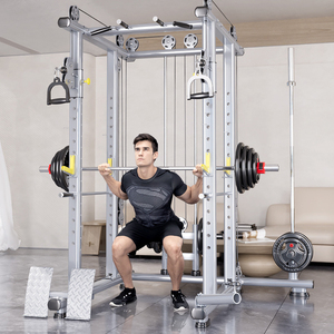 Steel Squat Bench Press Pull Smith Machine Rack Cable Crossover Weight Stack Plates for Full Body <b>Strength</b> <b>Training</b> Commercial - Product Image 5