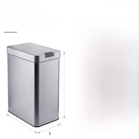 Poubelles intelligentes en acier inoxydable 9L 12L 15L 50L 60L 70L à ouverture automatique sans contact avec capteur pour bureau