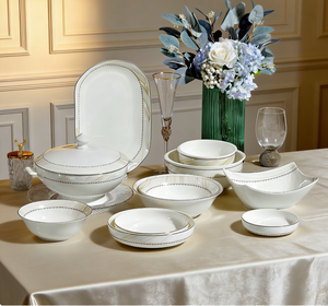 Juego de <span class=keywords><strong>Vajilla</strong></span> de Porcelana Fina de Lujo, Diseño Tradicional Chino, Origen Pekín, Juego Completo de Utensilios, Ligero, Apto para Lavavajillas - Product Image 3