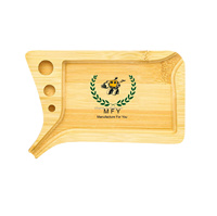 Plateau à rouler en bois de bambou personnalisé pour cigarettes, bords lisses, plateau à papier pour cigares, accessoires pour fumer du tabac, plateau à rouler avec entonnoir