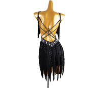 Robe de danse latine populaire 2026 OCTLQ452 pour femmes, tenue de scène une pièce avec strass pour performance de danse de salon
