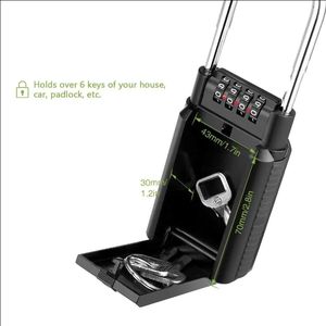 Portable &amp; Wall-Mount Key <strong>Lock</strong> <strong>Box</strong> <strong>with</strong> Strong Metal Body - Product Image 1