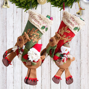 Productos Navideños Novedosos, Decoraciones para Chimenea de Navidad, Bolsa de Regalo Gigante con Diseño de Calcetín Navideño, Set de Regalos para Fiesta de Nochebuena - Product Image 1