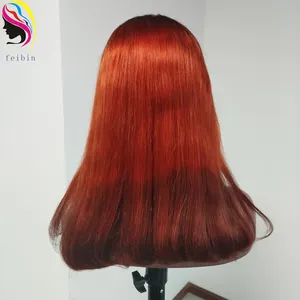 Wig 16 inci warna Ombre 4/350/4 warna rambut Virgin kutikula 13X4 rambut palsu renda Frontal Wig depan renda untuk wanita