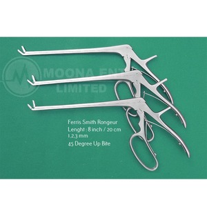 Ferris Smith Cup Rongeur 8 pouces, courbé à 45 degrés, en acier inoxydable, réutilisable, instrument neurochirurgical, équipement microchirurgical - Product Image 2