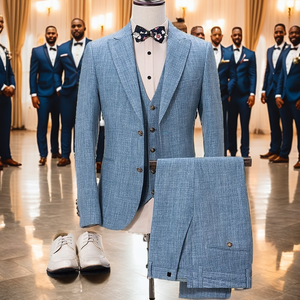 Traje de Novio Italiano de 3 Piezas y 36 Colores Clásicos para Hombre, Traje de Padrino de Boda de un Solo Pecho 2023 - Product Image 2