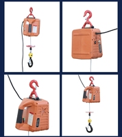 Nouvelle mini-treuil électrique portable à télécommande, 110V 220V, 100kg-500kg, pour le levage de matériaux sur chantier