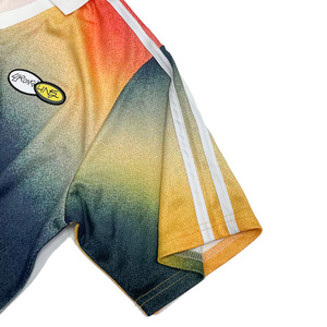 Custom Street Retro Soccer Jersey Patchwork Print Logo Breathable <b>Polyester</b> Knit Polo Soccer <b>T</b>-<b>Shirt</b> - Product Image 6